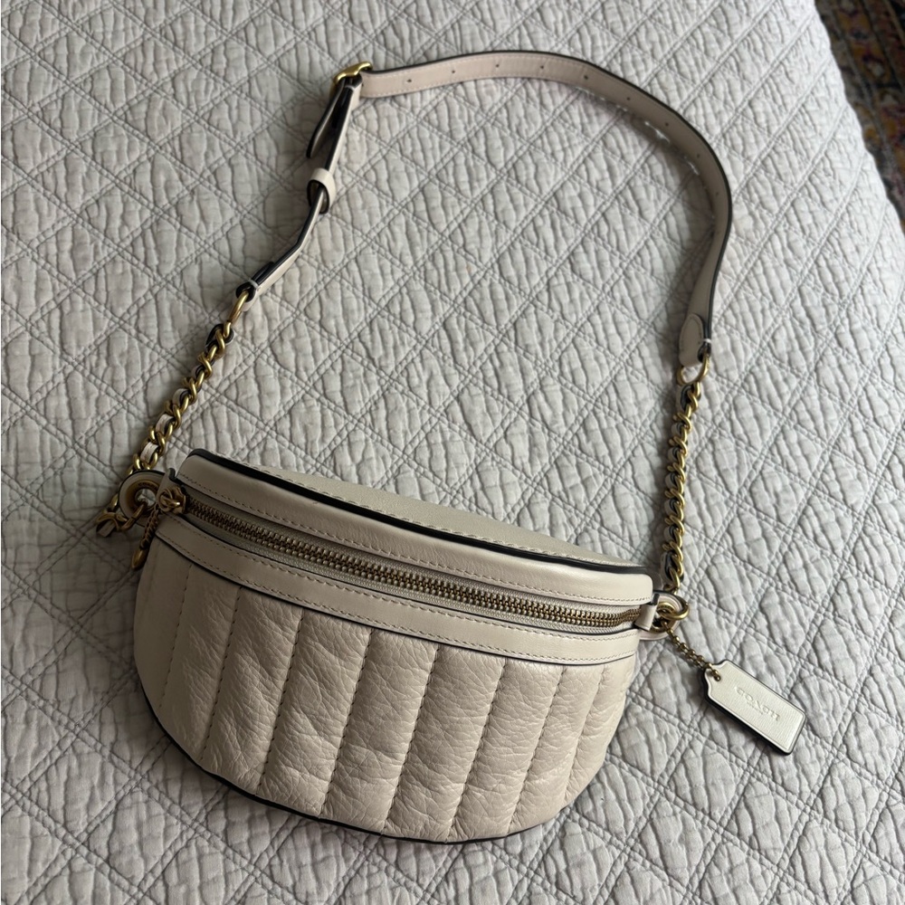 Coach Chain Belt Bag with Quilting